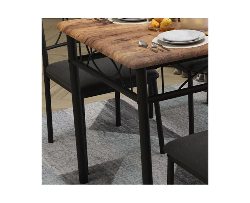 Dining Table Set for 4, Dining Room Table Set for 4, Dining Table and Chairs Set for 4, Dining Table with 4 Chairs, 4 Piece Dining Table Set
