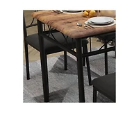 Dining Table Set for 4, Dining Room Table Set for 4, Dining Table and Chairs Set for 4, Dining Table with 4 Chairs, 4 Piece Dining Table Set