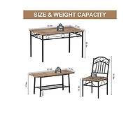 gaomon Dining Table Set for 4,Kitchen Table with Chairs Set of 4,Kitchen Table Set with 2 Chairs and Bench,4 Piece Dining Room Table Set for Small Spa