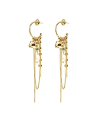 Iris Freshwater Pearl and Cubic Zirconia Radiant Reverie Cascade Hoop Earrings