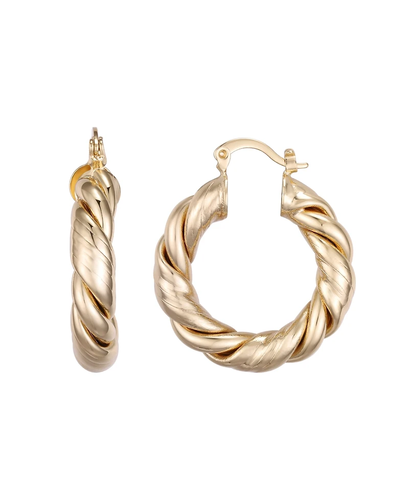 Macy's Gold-Plated Twist Hoop Earrings