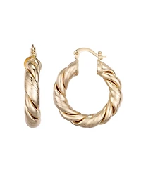 Macy's Gold-Plated Twist Hoop Earrings
