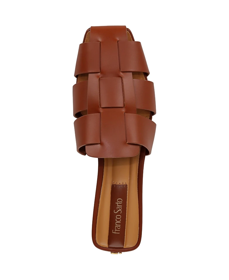 Franco Sarto Women's Tavana Fisherman Square Toe Flat Mules