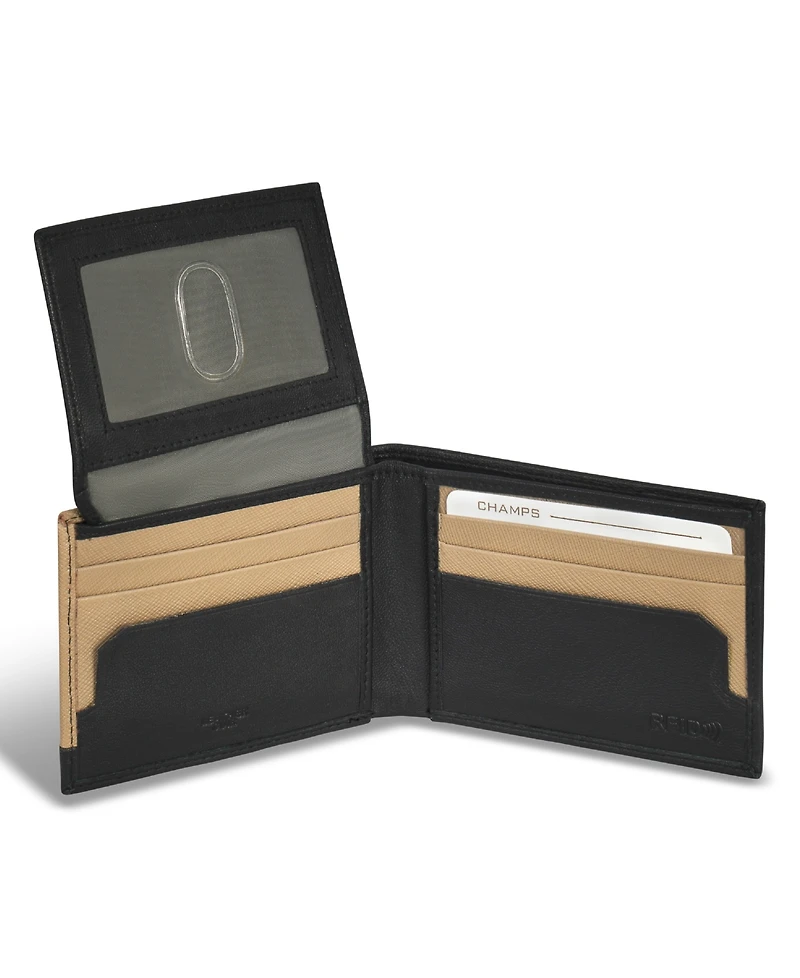 Champs Men's Iconic Collection Leather Top Wing Wallet