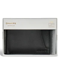 Champs Men's Iconic Collection Leather Center Wing Wallet