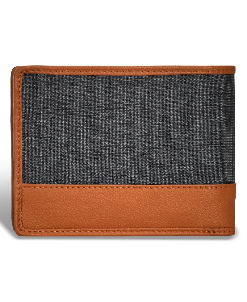 Champs Men's Denim Collection Leather Bi-Fold Wallet