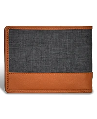Champs Men's Denim Collection Leather Bi-Fold Wallet