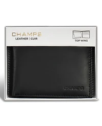 Champs Men's Classic Collection Leather Top-Wing Wallet