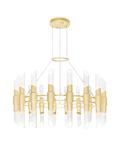 Cwi Lighting 22" Metal Croissant 36 Light Chandelier