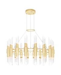Cwi Lighting 22" Metal Croissant 36 Light Chandelier