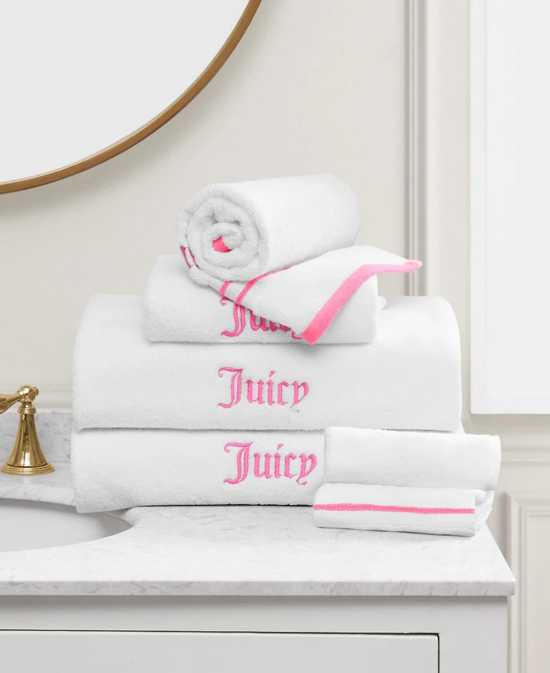 Juicy Couture Neon Border Cotton 6-Pc. Bath Towel Set