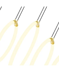 Cwi Lighting 20" Metal Hoops 5 Light Led Chandelier