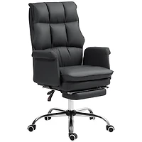 Homcom Executive Office Chair with Footrest, Ergonomic, Reclining,