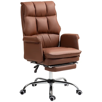 Homcom Executive Office Chair with Footrest, Ergonomic, Reclining,
