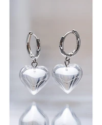 Frost Heart Necklace and Earrings Set