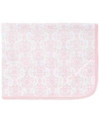 Little Me Baby Girls Damask Scroll Print Cotton Blanket