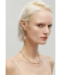 Freshwater Baroque Pearl Molten Necklace