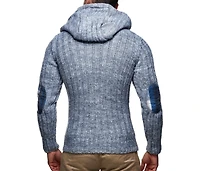 Leif Nelson Men s Knitted Pullover | Long-Sleeved Slim fit Hoodie Basic Winter Hoodie-Sweater for