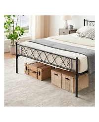 gaomon Twin/Queen Size Platform Bed Frame With Headboard, Heavy Duty Mattress Foundation With Metal Slats Support, No Box Spring Needed, Under Bed Sto