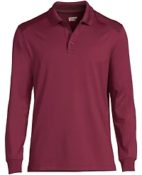 Lands' End School Uniform Men's Long Sleeve Rapid Dry Polo Shirt