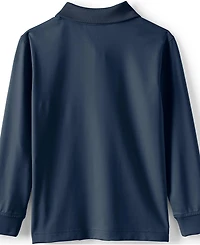 Lands' End School Uniform Men's Long Sleeve Rapid Dry Polo Shirt