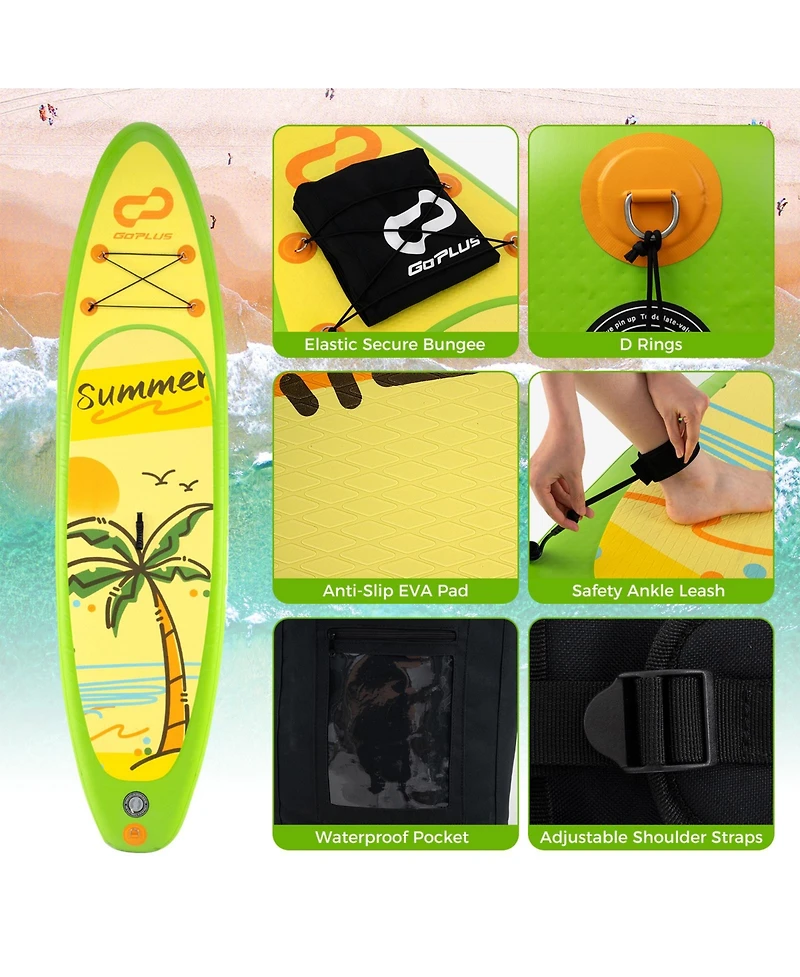 Hongge Inflatable Stand up Paddle Board iSUP Board Accessories with 3 Fins