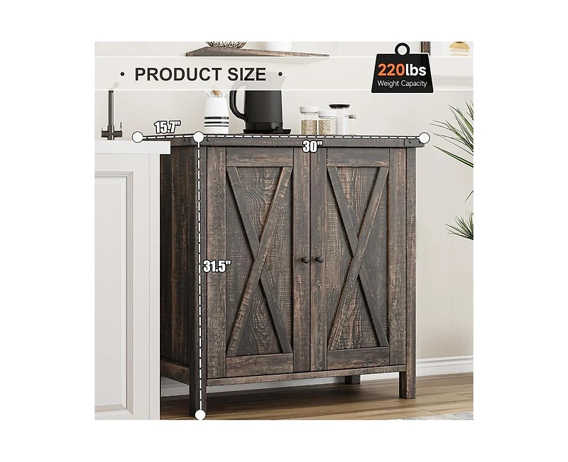 gaomon Buffet Cabinet Farmhouse Storage Cabinet with Doors and Shelves, Buffets and Sideboards Entryway Cabinet with Storage Accent Console Cabinet fo