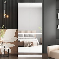 Homsee 6-Drawers Classic Wooden Dresser with Golden Handles