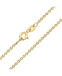 Bling Jewelry Fine Italian Rolo Link Cable Chain Necklace 14K Yellow Plated Silver 16-24 Inch