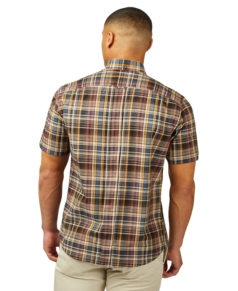 Ben Sherman Men's Gradient Check Short Sleeve Shirt