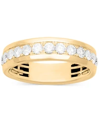 Men's Diamond Comfort Fit Band Ring (1 ct. t.w.) in 10k White Gold (also in 10k Yellow Gold)