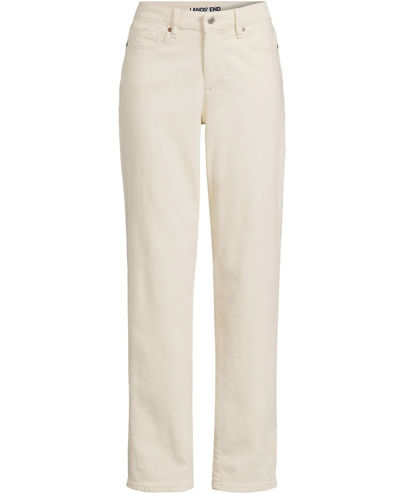 Lands' End Women's Denim Mid Rise Boyfriend Jeans