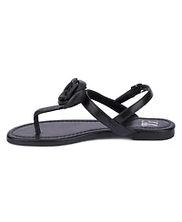 Rosette Women's Single Flower Thong T-Strap Sandal