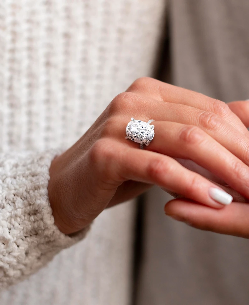Lab Grown Moissanite Engagement Ring (8 ct. t.w.) 10k White Gold