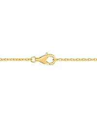 Diamond Border Honeycomb Double Circle Pendant Necklace (1/5 ct. t.w.) in 14k Gold-Plated Sterling Silver