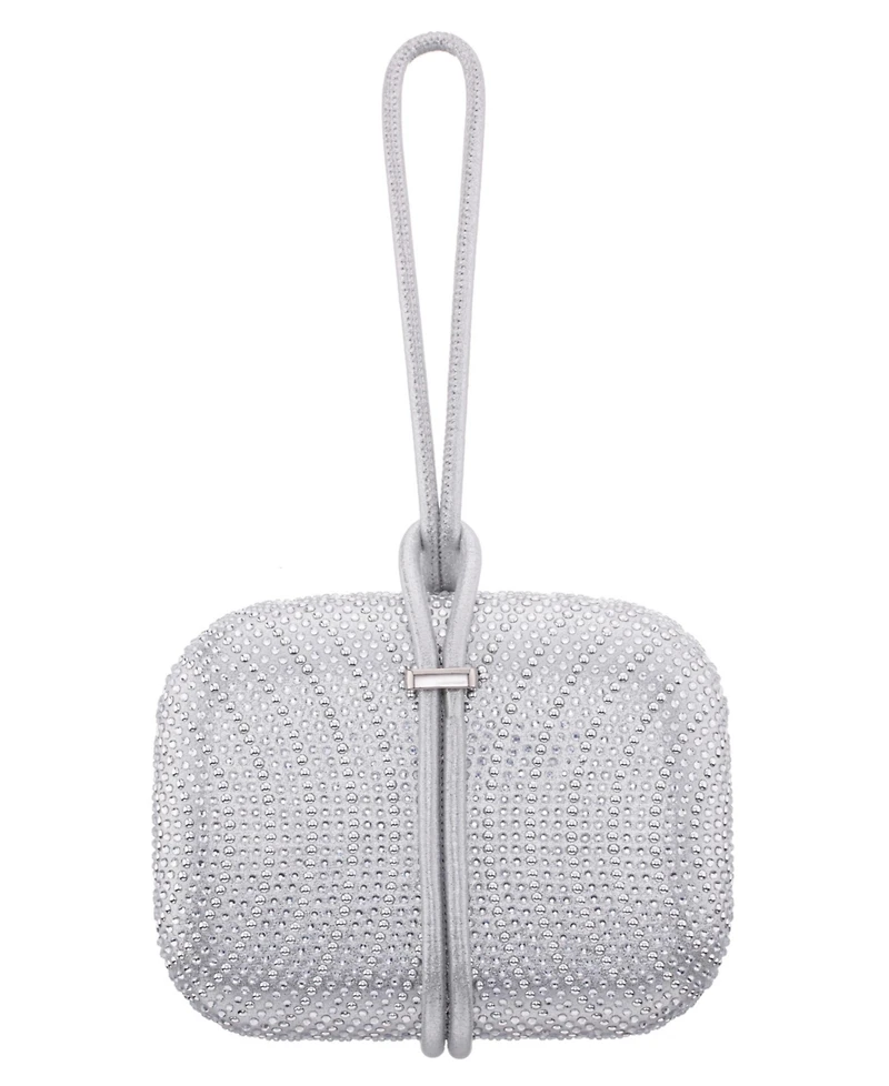 Nina Crystal and Stud Patterned Minaudiere Clutch