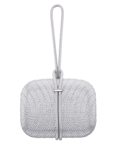 Nina Crystal and Stud Patterned Minaudiere Clutch
