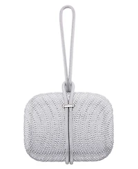 Nina Crystal and Stud Patterned Minaudiere Clutch
