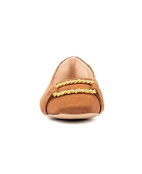 New York & Company Women's Niara- Flats With Gold Hardware Accent
