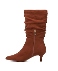 Women's Mette- Kitten Heel Ruched Pointy Boots