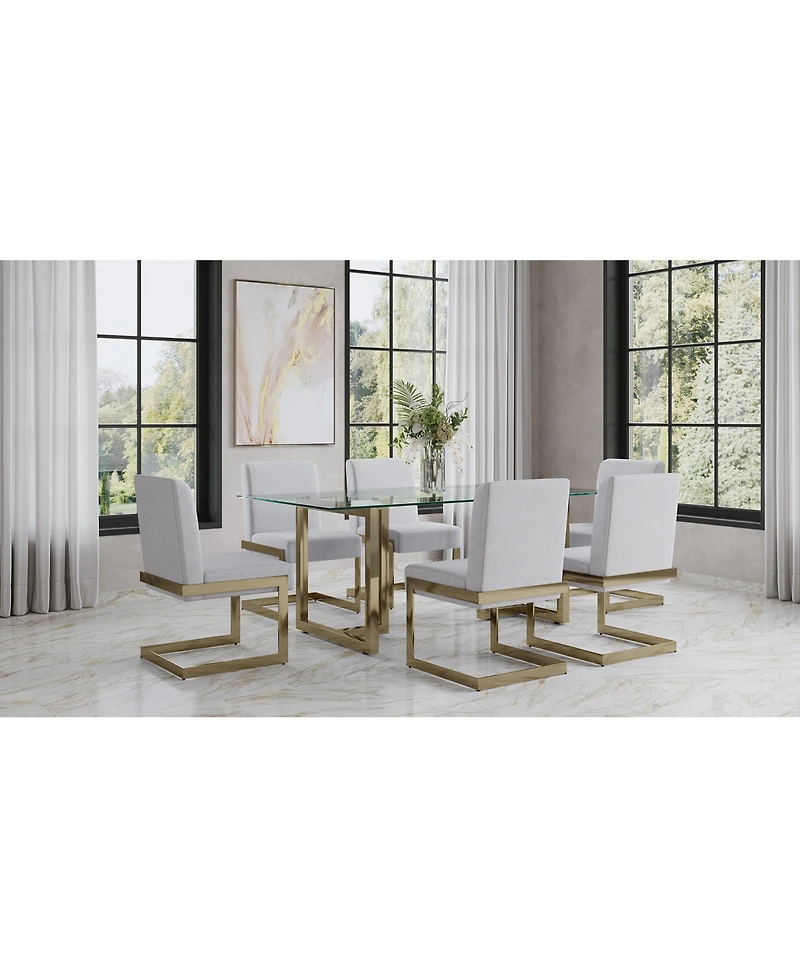 Emila 7 Pc. Dining Set (Rectangular Table & 6 Chairs), Created for Macy's