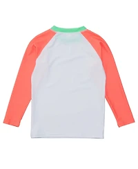 Snapper Rock Big Boys White Coral Sleeve Sustainable Rash Top