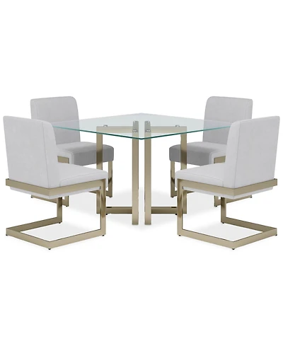 Emila 5 Pc. Dining Set (Square Table & 4 Chairs), Created for Macy's