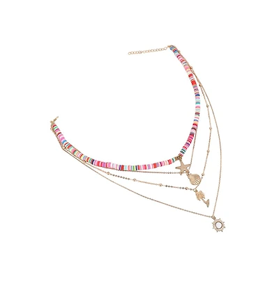 Sohi Women's The Aruba Multi-Layer Necklace