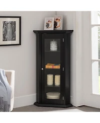 Kings Brand Furniture Cambridge Corner Curio Storage Cabinet