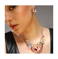 Sohi Women's Circular Cluster Jewellery Set
