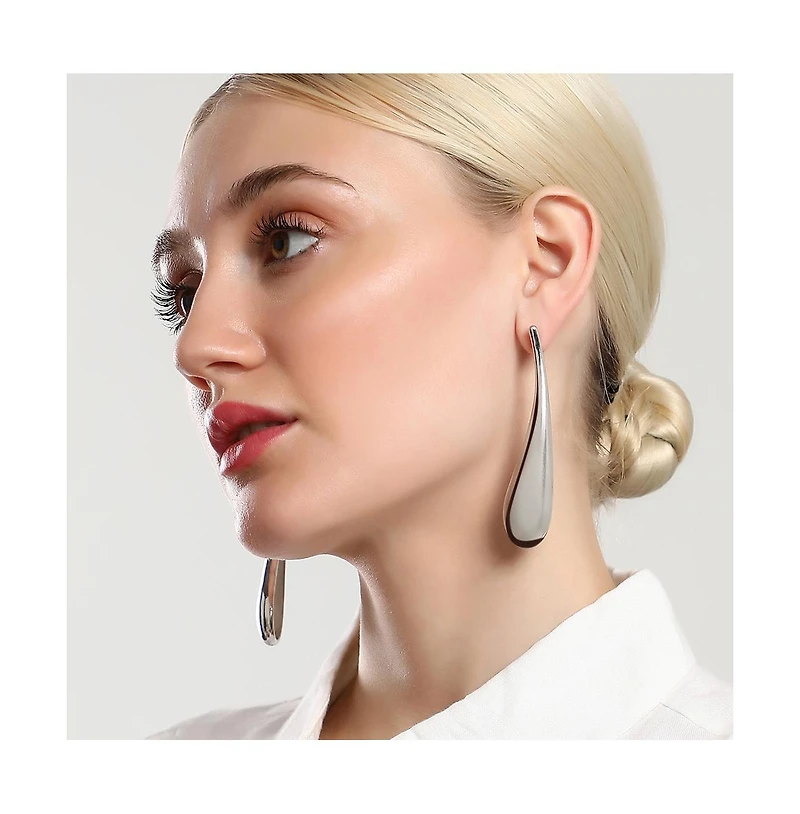 Sohi Women's The Elongated Drip Drop Earrings