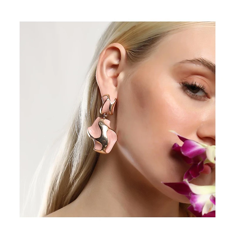 Sohi Women's The Eroded Drop Earrings