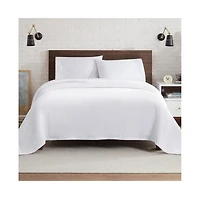Waffle Weave Luxury Cotton Twin Size Bed Blanket, (Color Options), 66x90 in., Warm Blanket for Bedrooms