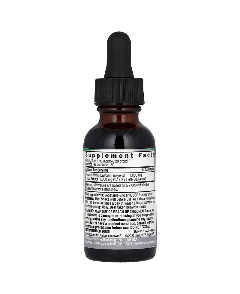 Nature's Answer Maca Root Alcohol-Free 1 000 mg